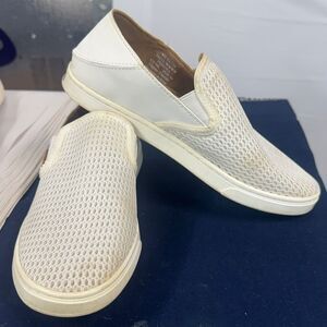 Olakai Pehuea Women’s Breathable Slip-On convertible Shoes White Slip-On shoes 6